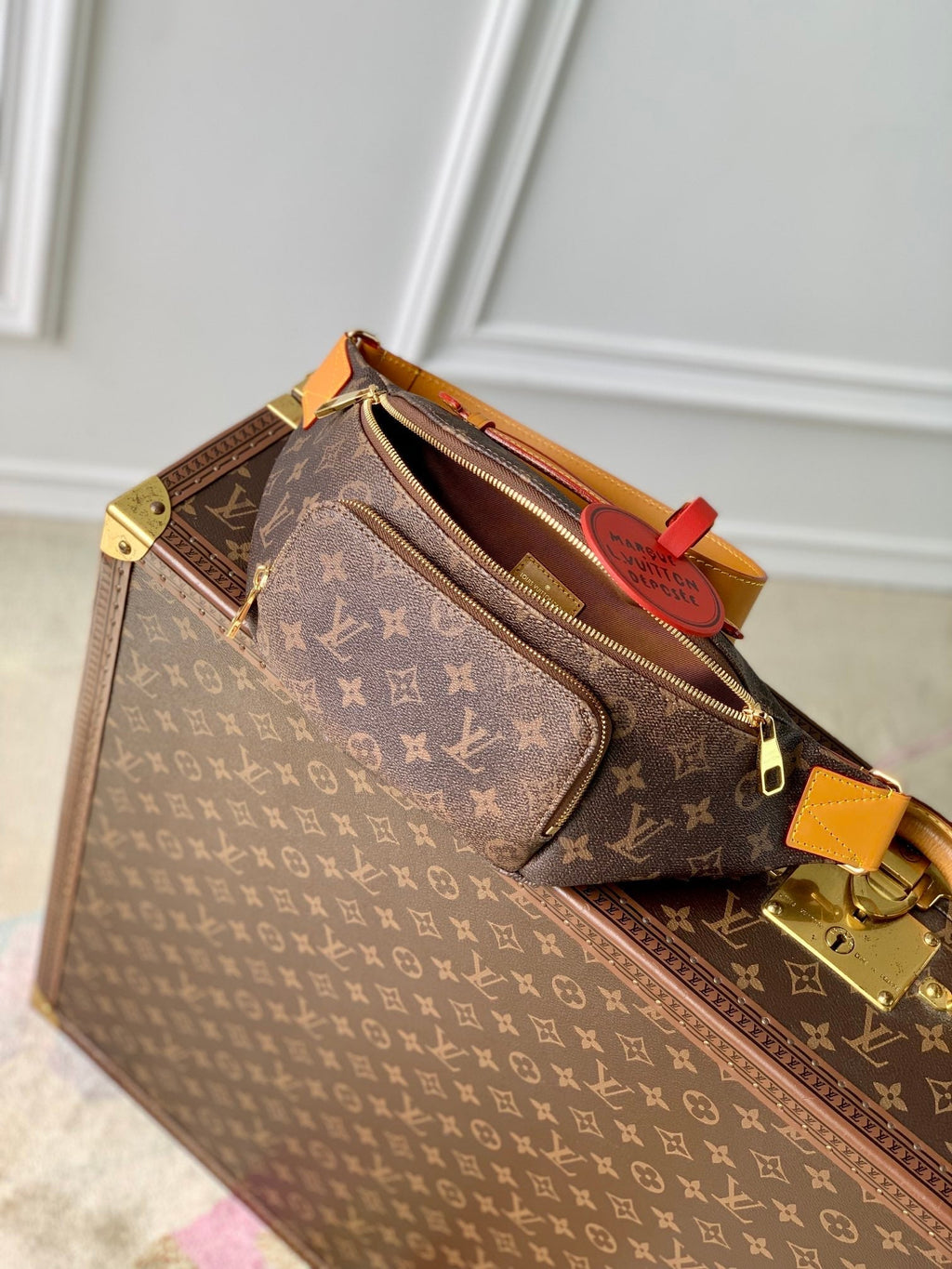 SAC BANANE LV RUSH MONOGRAMME MARRON