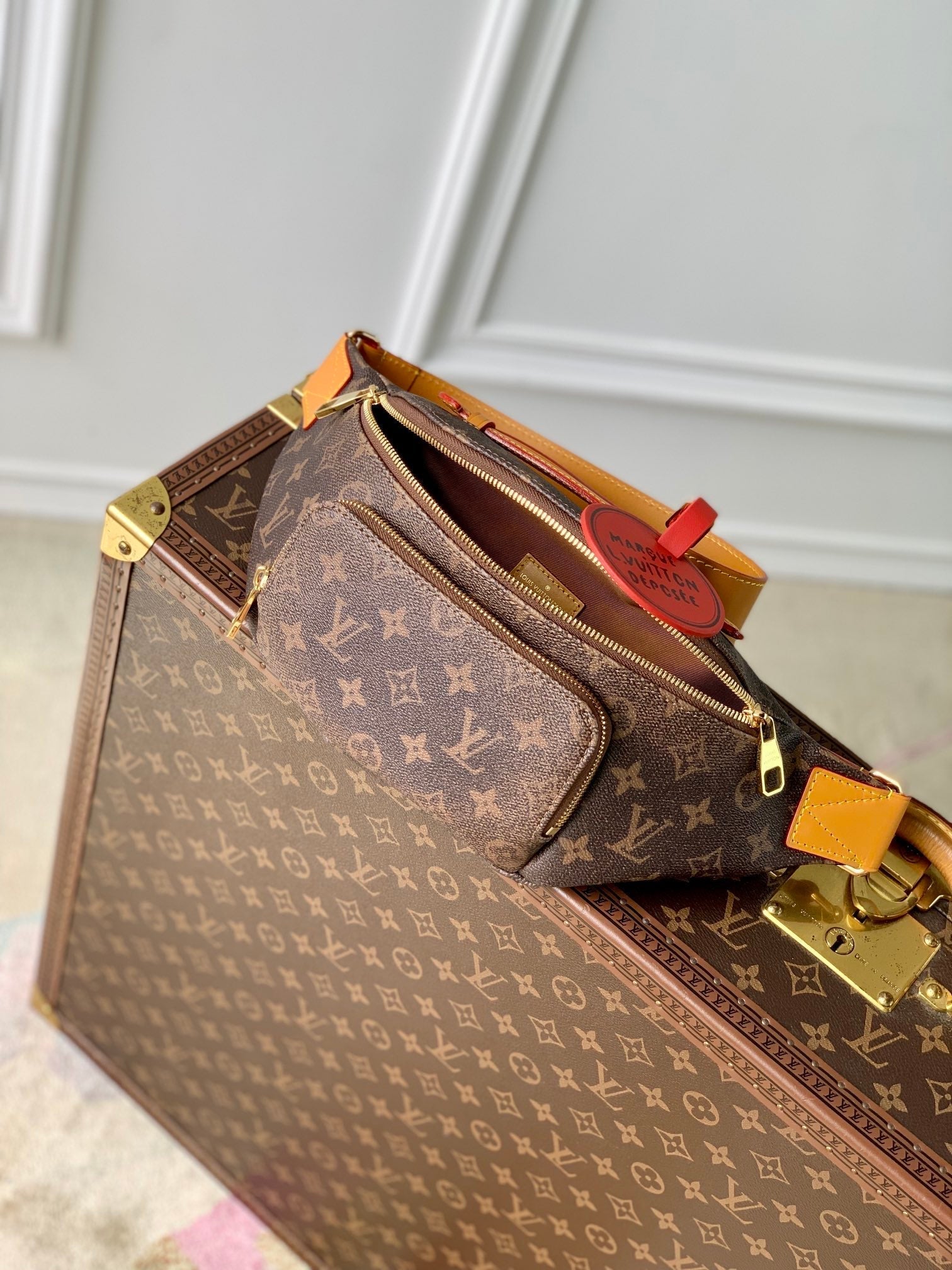 SAC BANANE LV RUSH MONOGRAMME MARRON