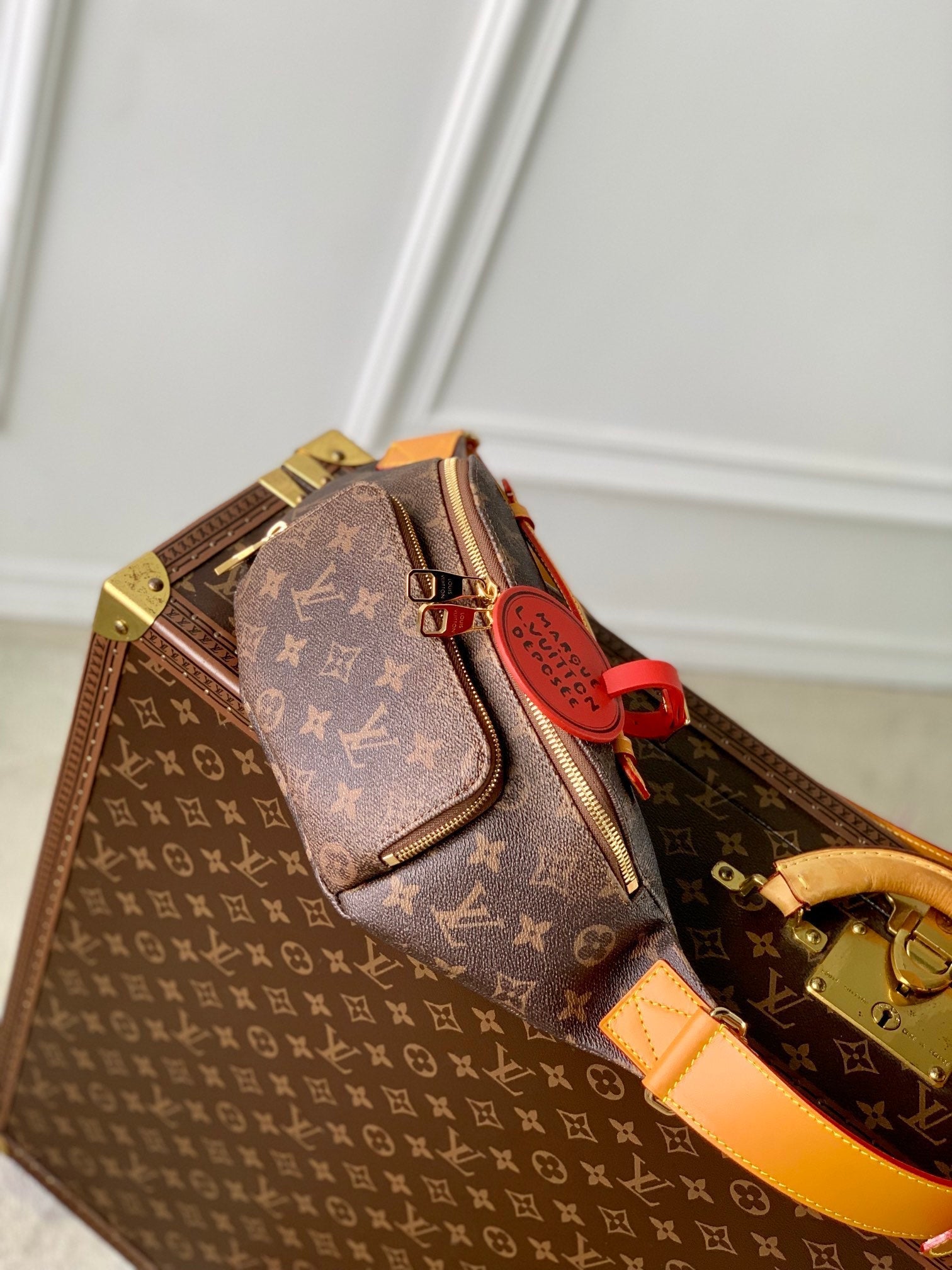 SAC BANANE LV RUSH MONOGRAMME MARRON
