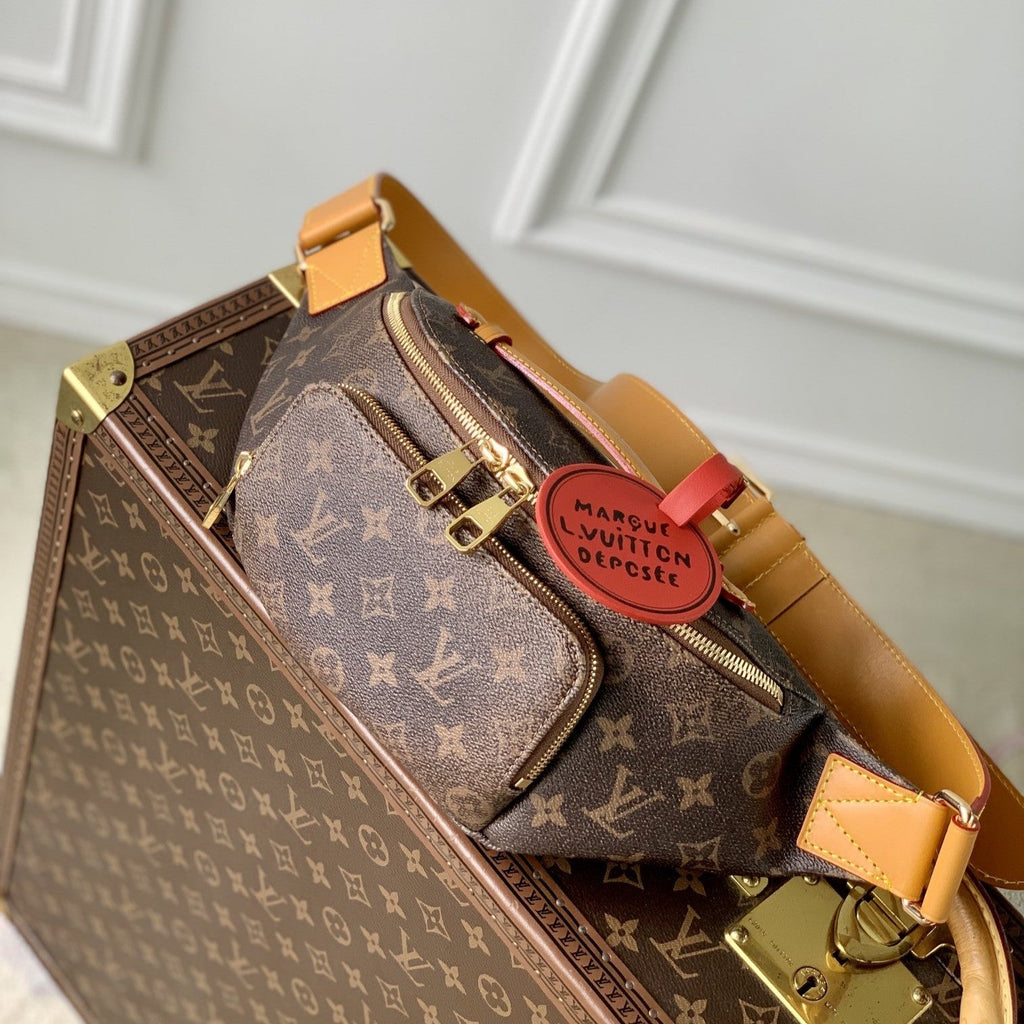 SAC BANANE LV RUSH MONOGRAMME MARRON
