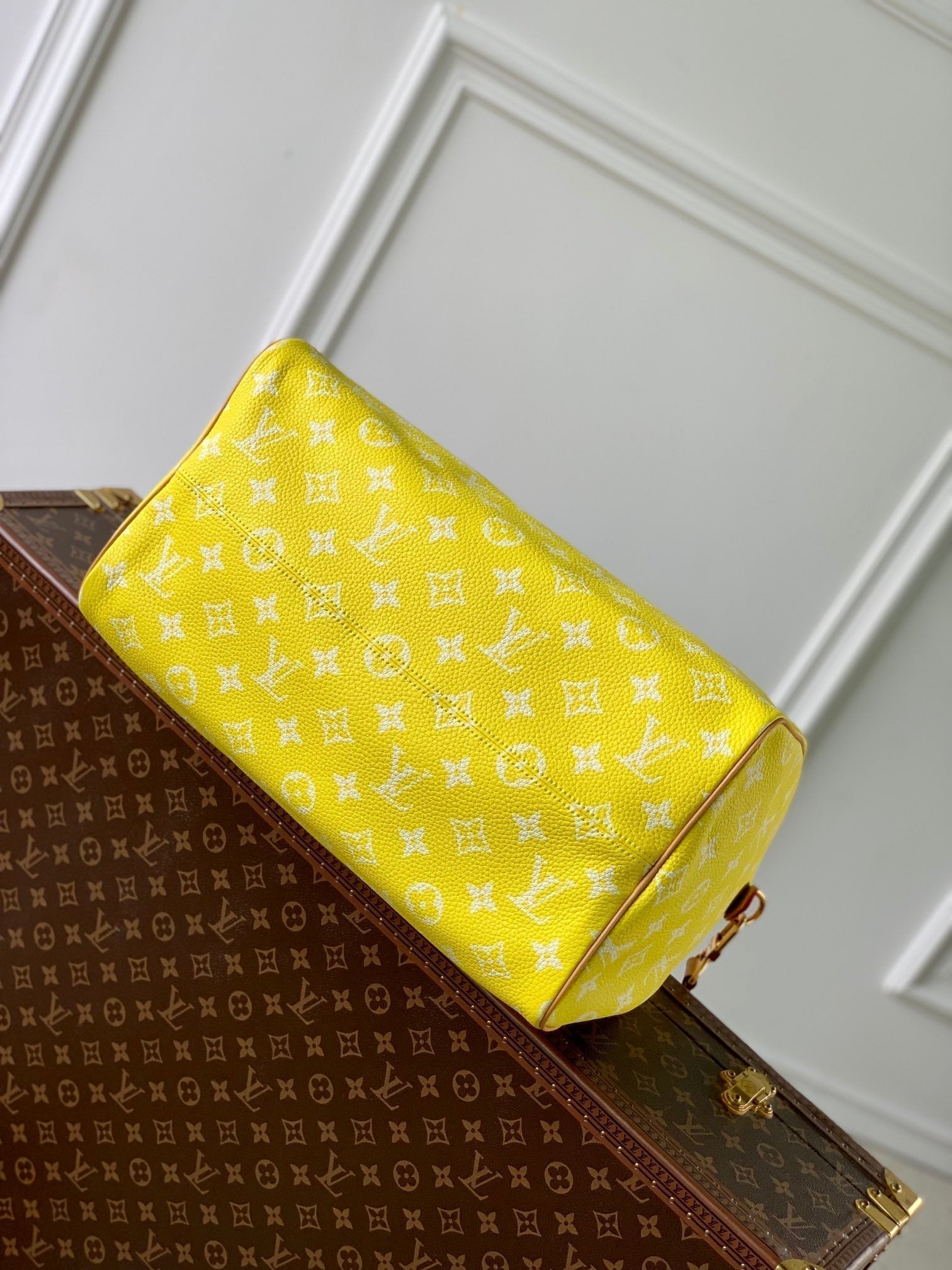 SPEEDY P9 BANDOULIÈRE 40CM CUIR DE VEAU JAUNE