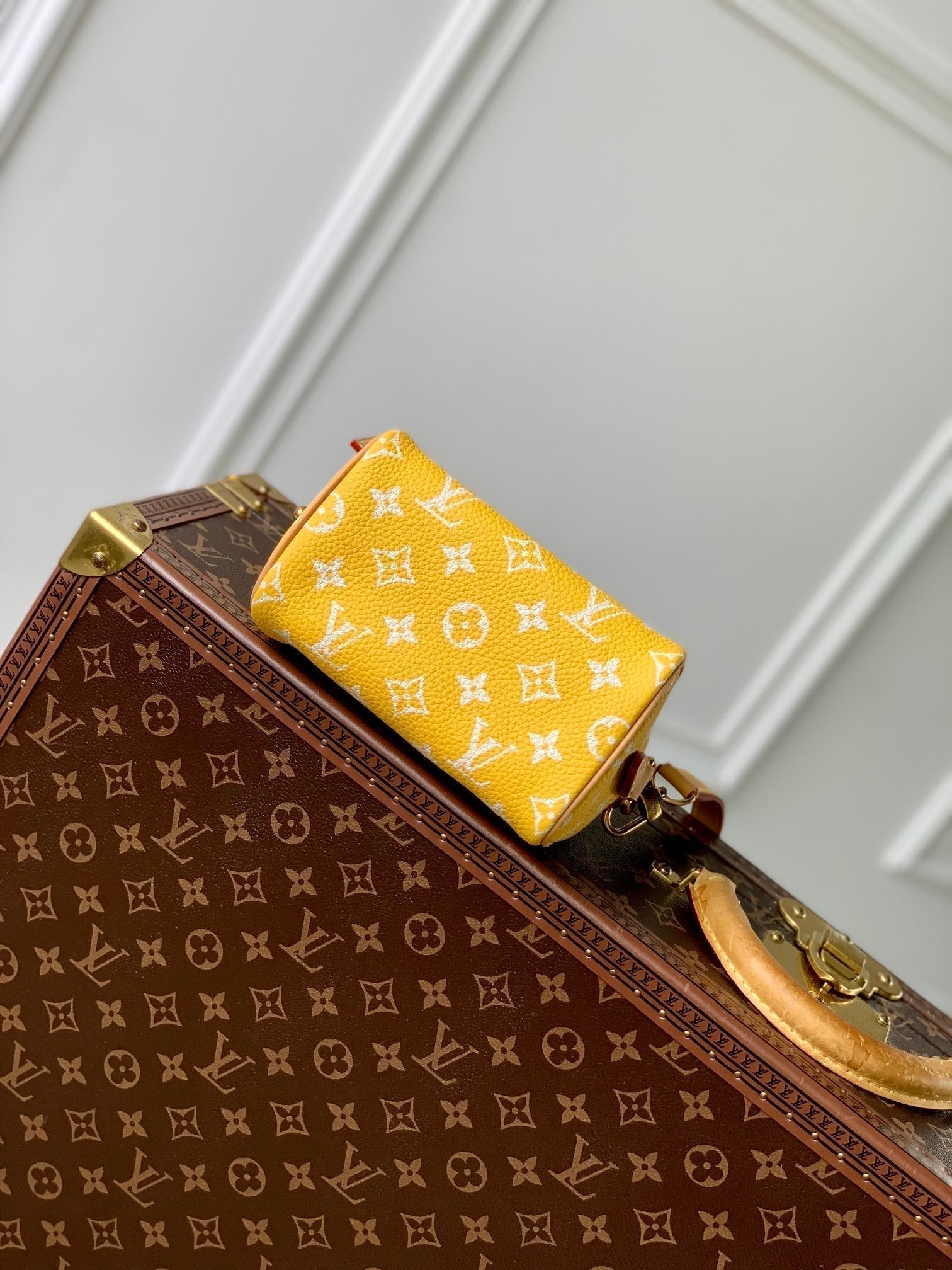 SPEEDY P9 BANDOULIÈRE 18CM CUIR DE VEAU JAUNE