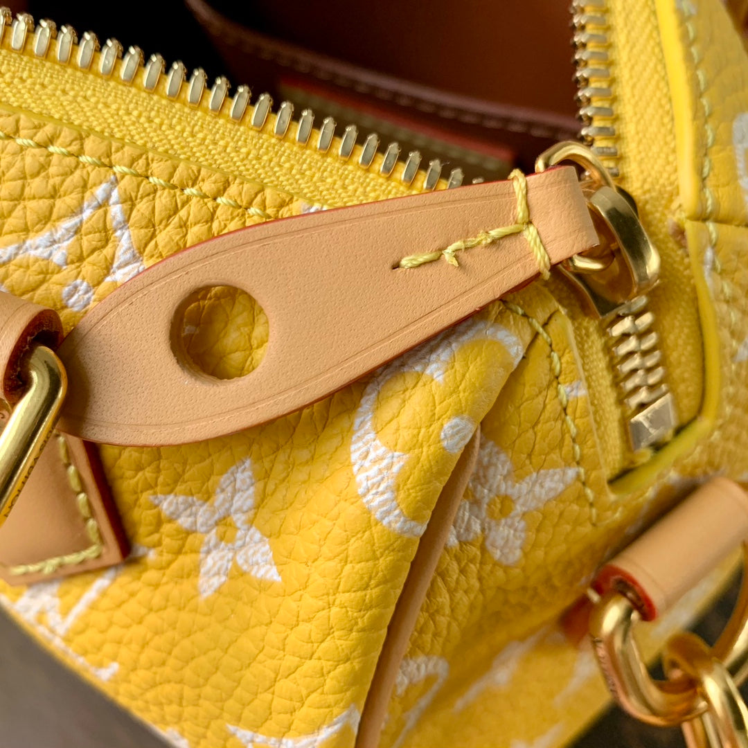 SPEEDY P9 BANDOULIÈRE 18CM CUIR DE VEAU JAUNE