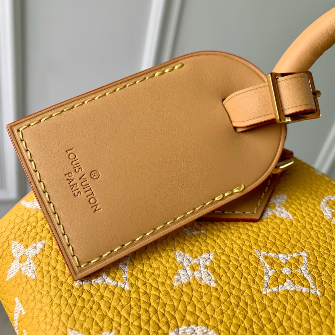SPEEDY P9 BANDOULIÈRE 18CM CUIR DE VEAU JAUNE