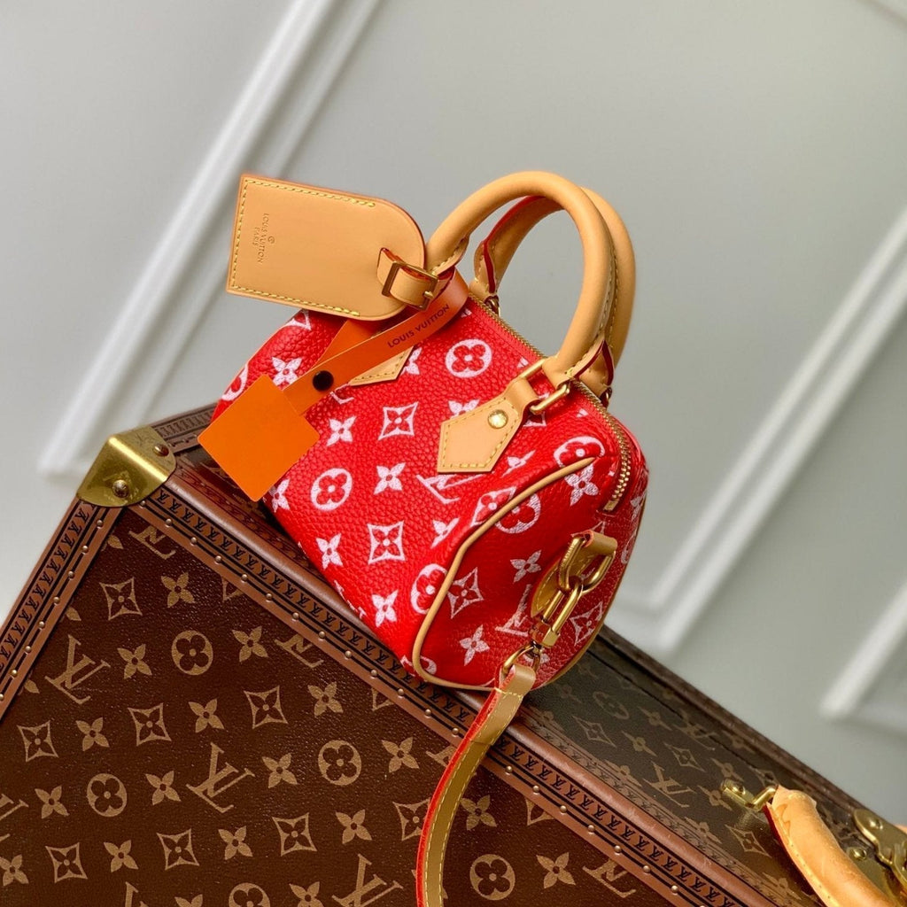 SPEEDY P9 BANDOULIÈRE 18CM CUIR DE VEAU ROUGE