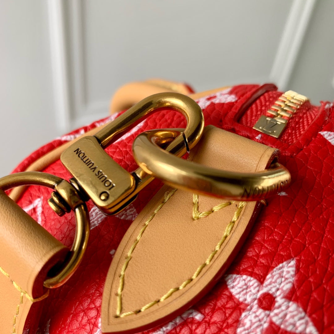 SPEEDY P9 BANDOULIÈRE 18CM CUIR DE VEAU ROUGE