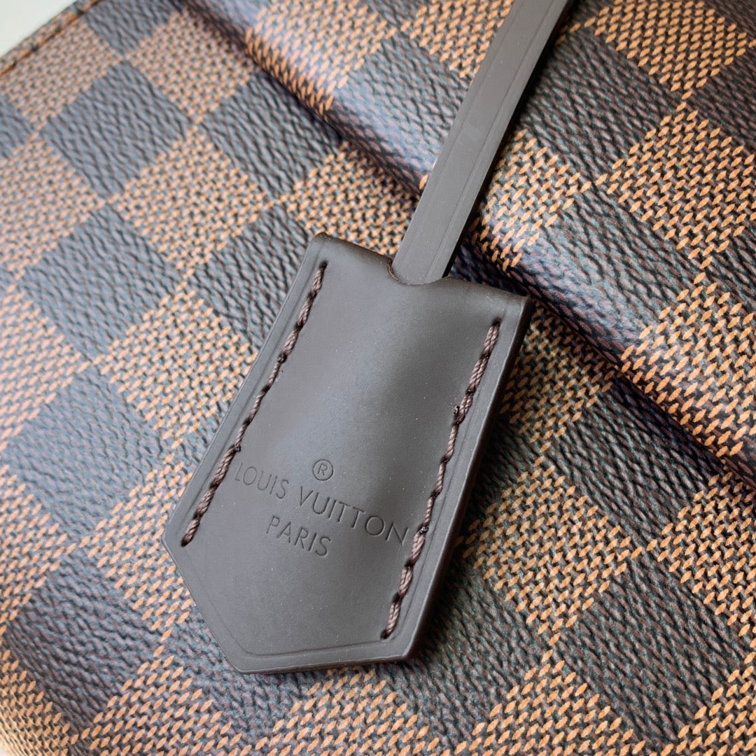CLUNY BB 20 EN TOILE DAMIER EBENE MARRON