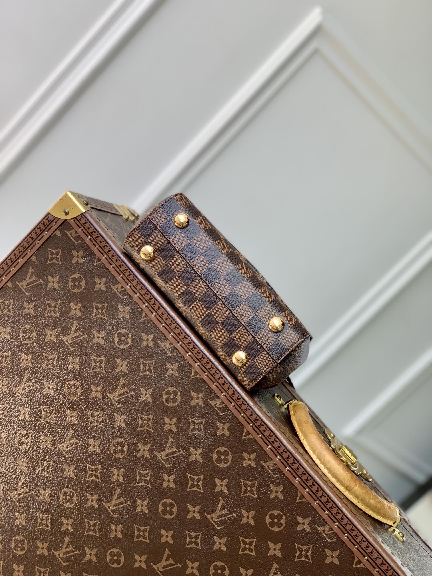 CLUNY BB 20 EN TOILE DAMIER EBENE MARRON