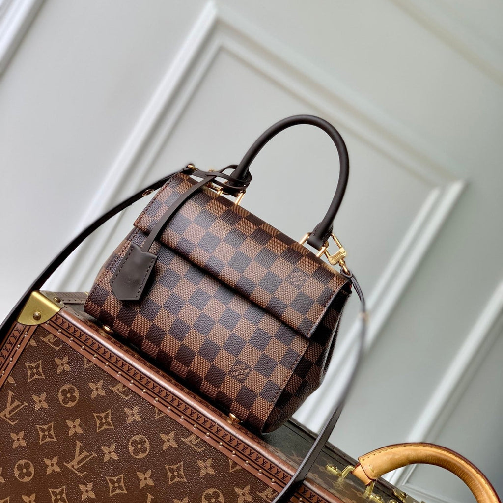 CLUNY BB 20 EN TOILE DAMIER EBENE MARRON