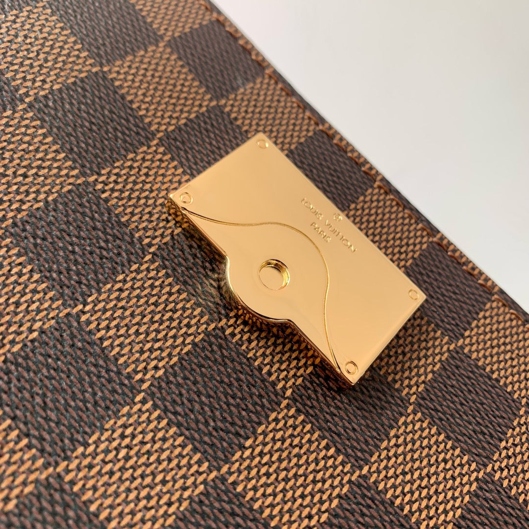 CLUNY BB 20 EN TOILE DAMIER EBENE MARRON
