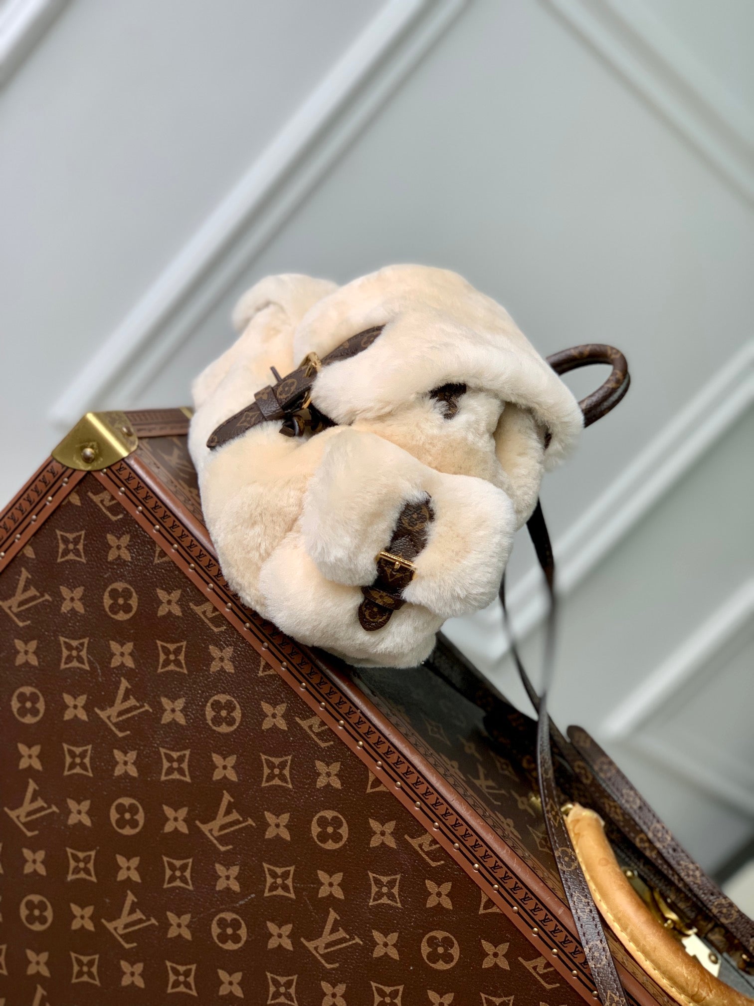 LV NANO TEDDY 25 LAINE MONOGRAMME MARRON