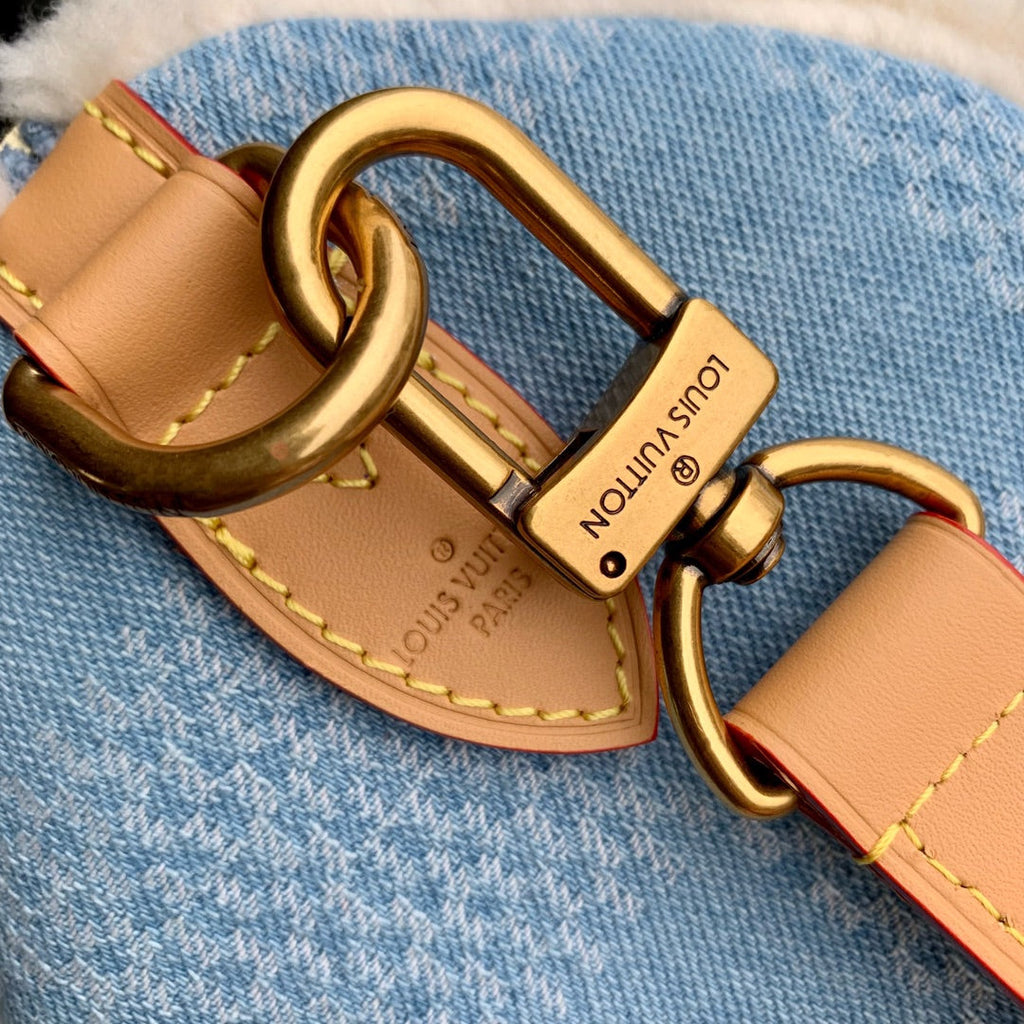 LV SPEEDY 25 BANDOULIÈRE CUIR BEIGE DENIM LAINE