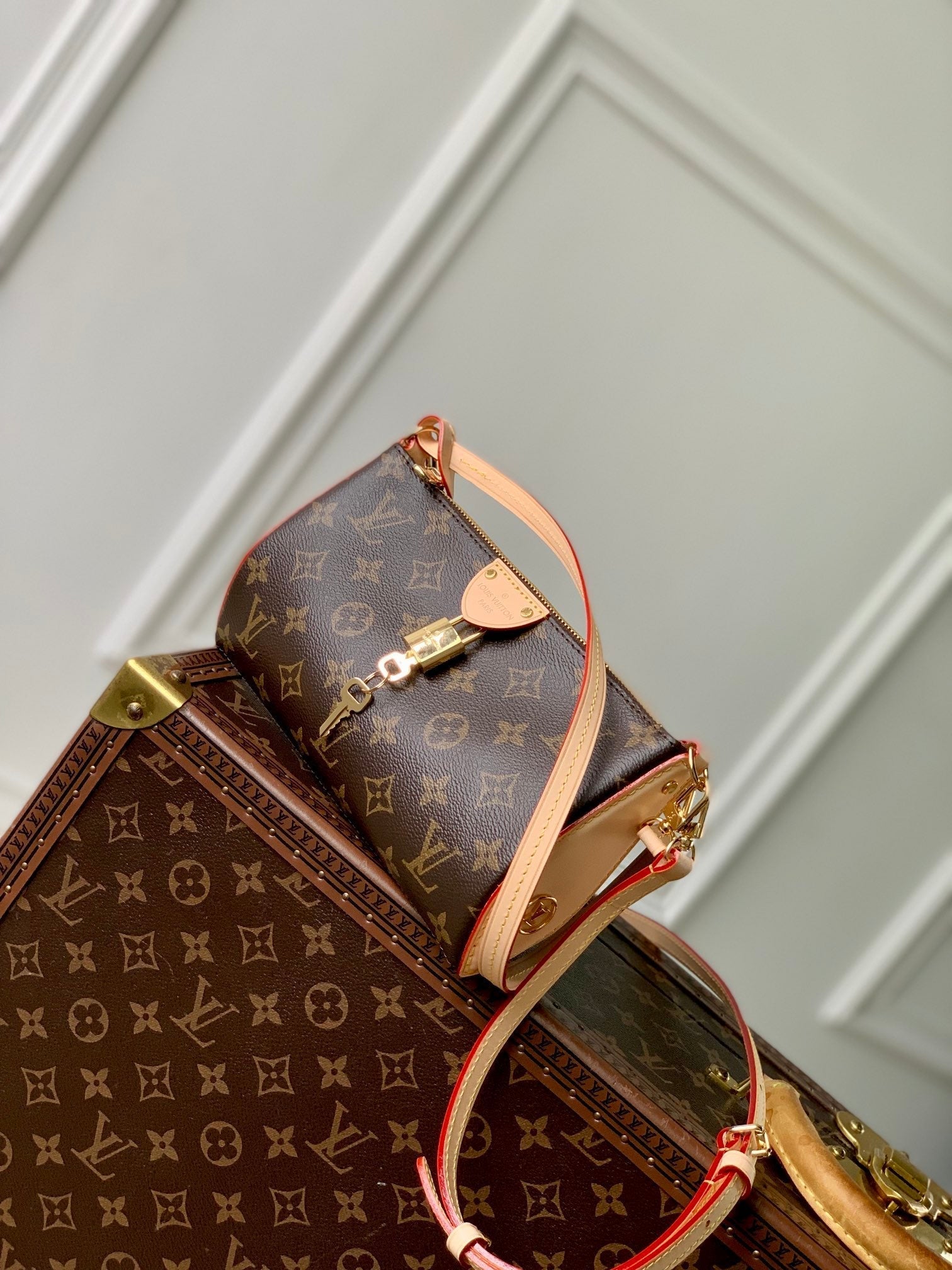 LV POCHETTE TIRETTE 22 MARRON MONOGRAMME