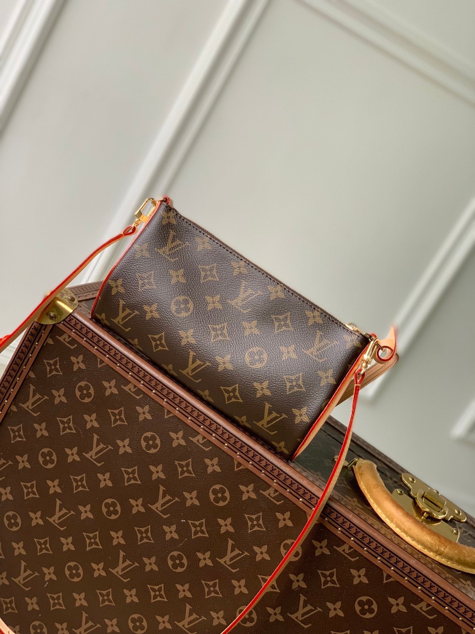 LV POCHETTE TIRETTE 22 MARRON MONOGRAMME