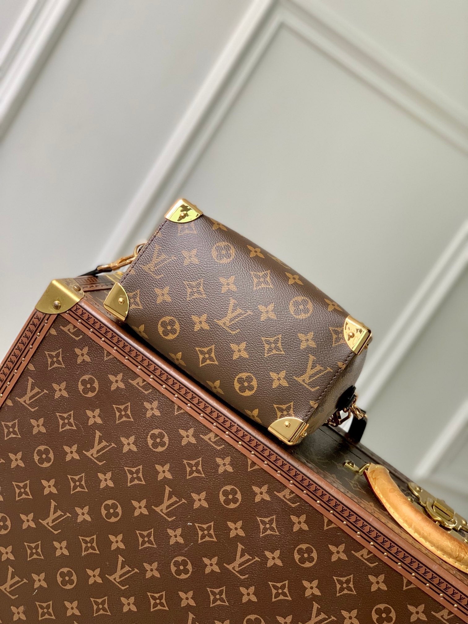 Malle Louis Vuitton Speedy 20 Monogramme Noir Marron