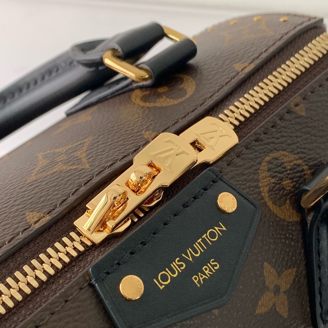 LV SPEEDY TRUNK 20 BLACK BROWN MONOGRAM