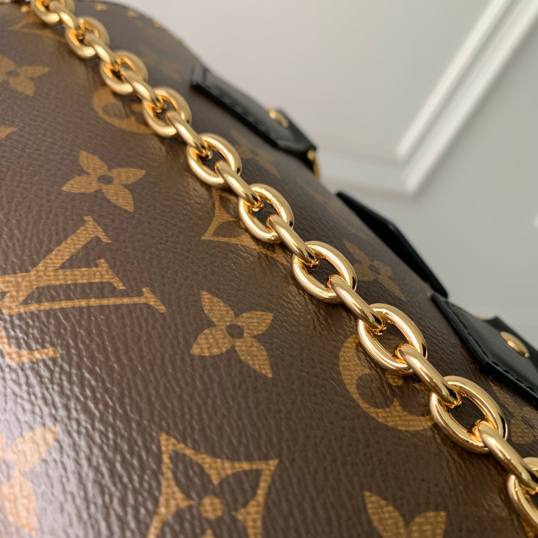 LV SPEEDY TRUNK 20 BLACK BROWN MONOGRAM