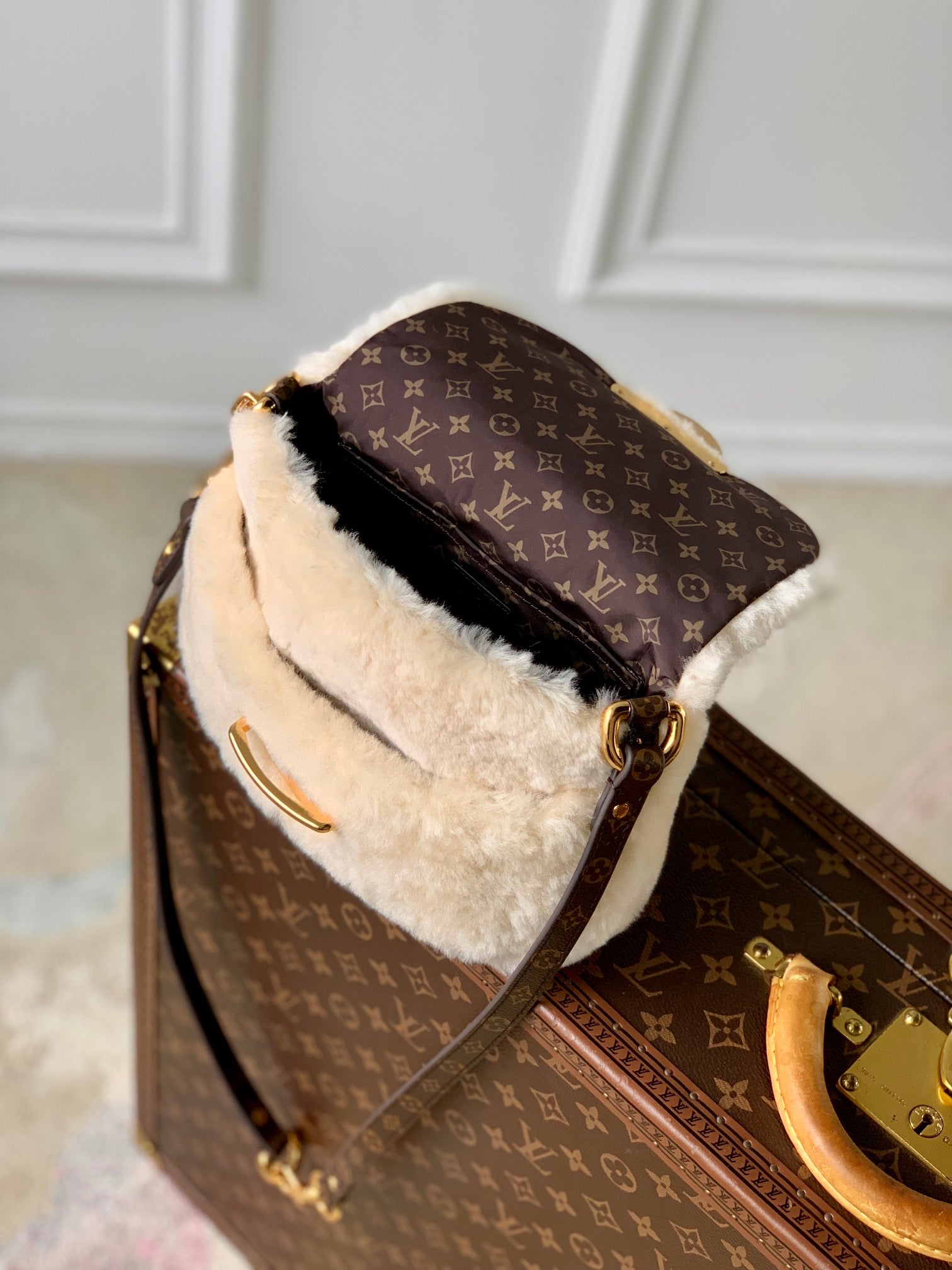 LV SUNSET 27 LAINE MONOGRAMME MARRON