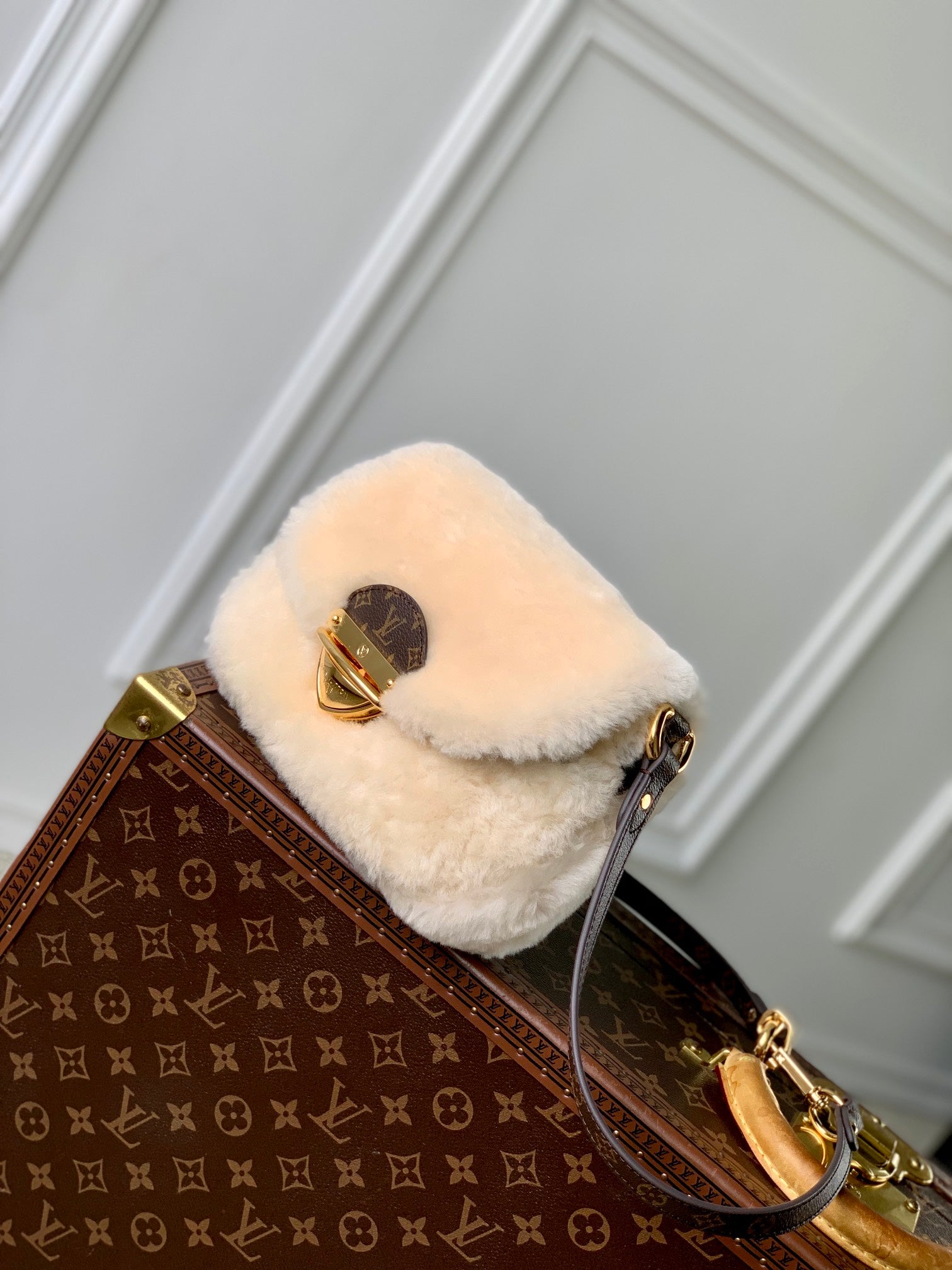 LV SUNSET 27 LAINE MONOGRAMME MARRON