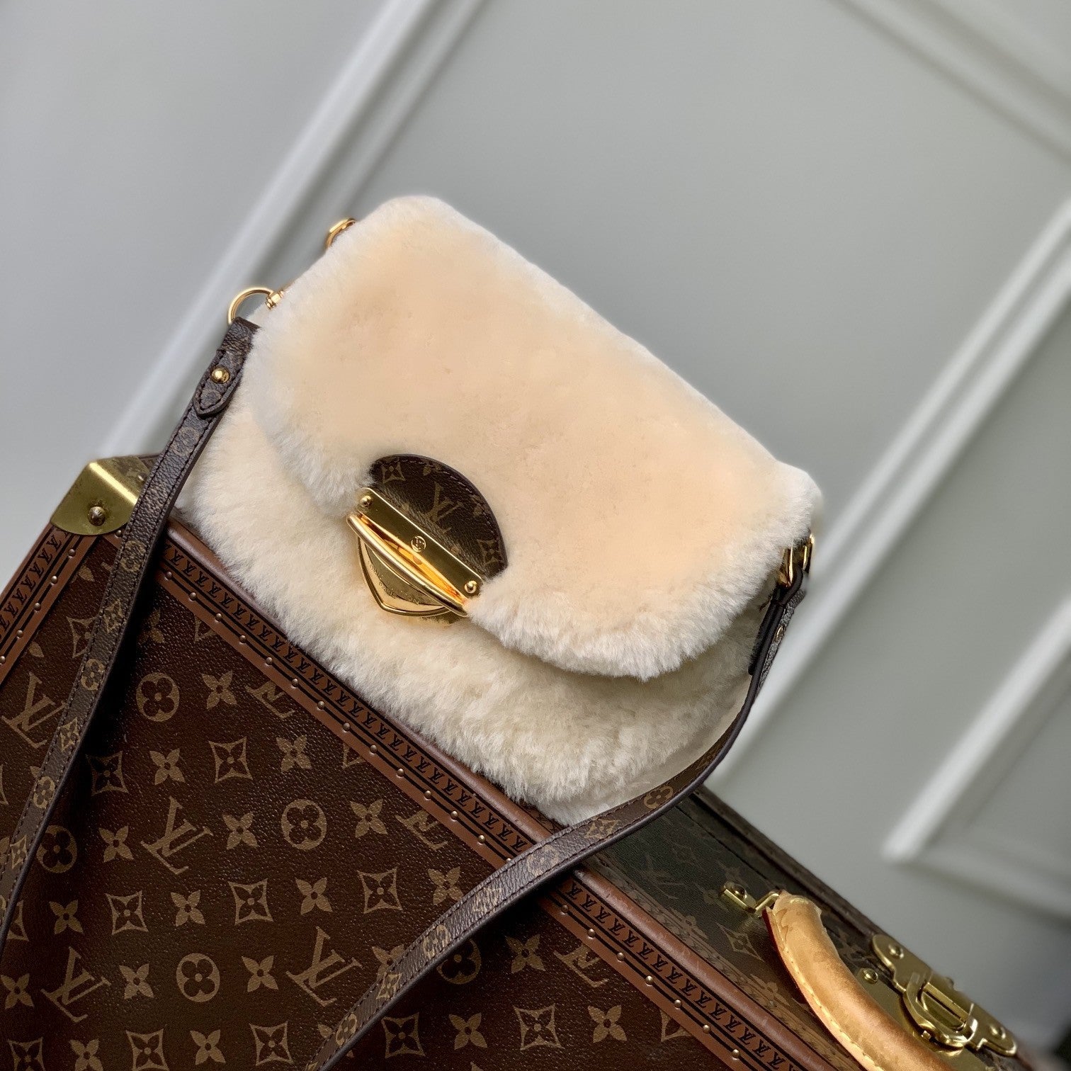 LV SUNSET 27 LAINE MONOGRAMME MARRON