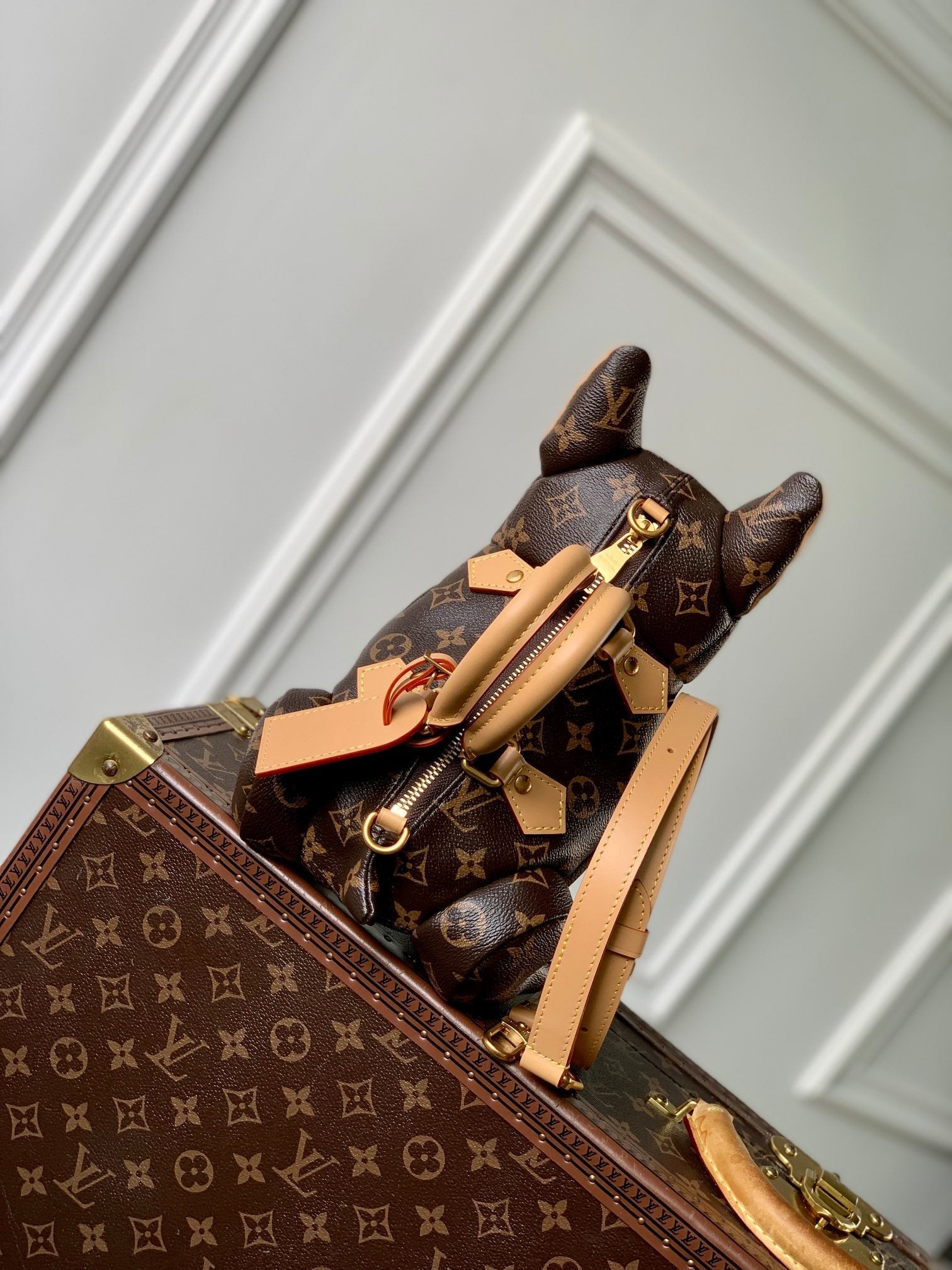 SAC POOCH 28 EN TOILE MONOGRAMME MARRON