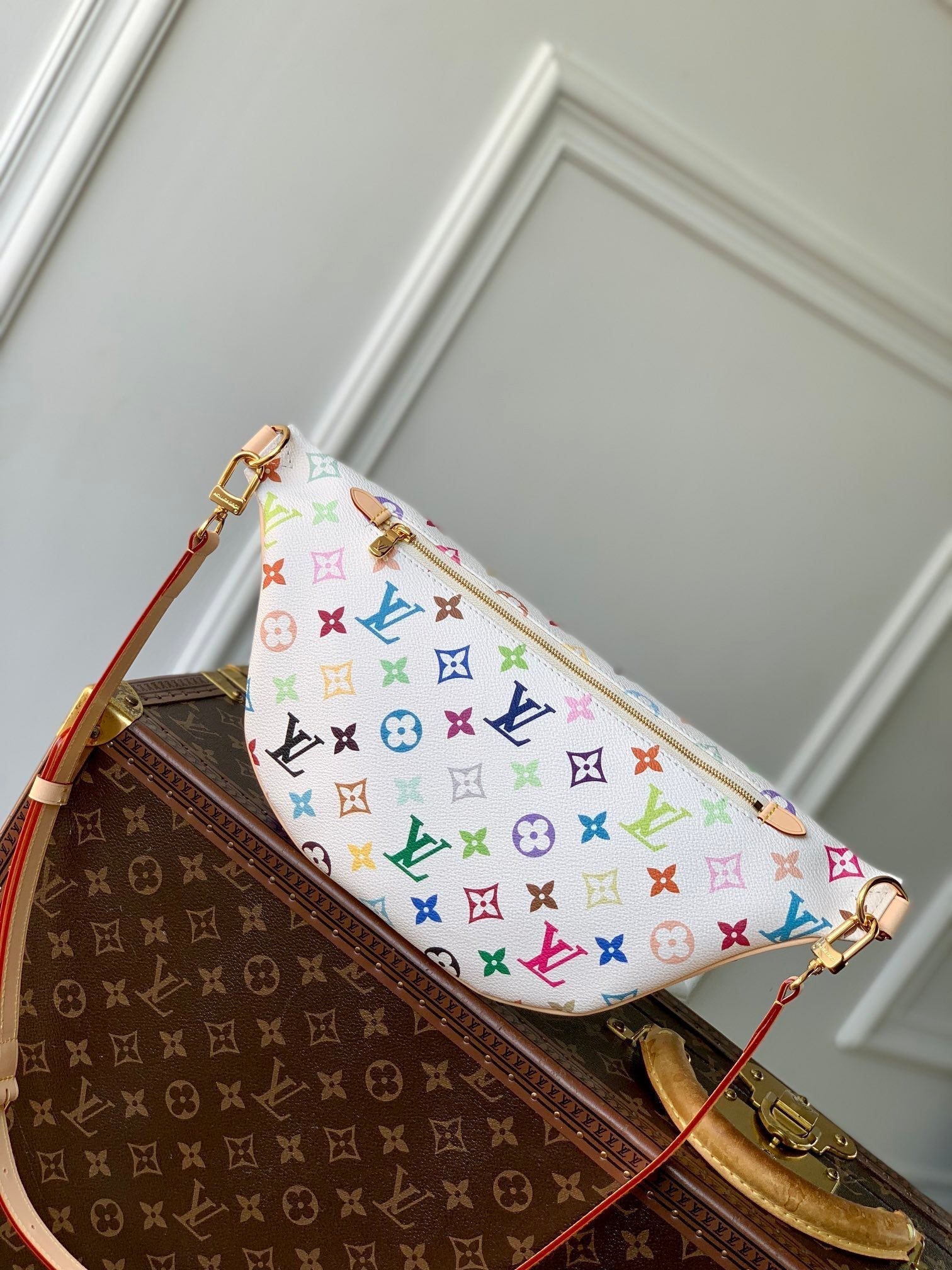HAUT DE GAMME 38 EN TOILE MONOGRAMME MULTICOLORE