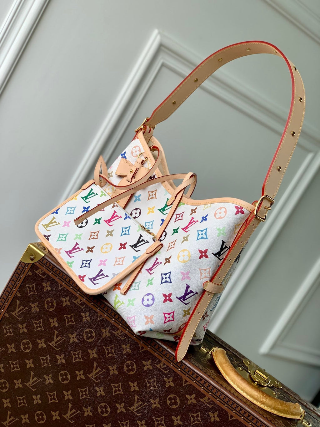 SAC FOURRE-TOUT PM 29 EN TOILE MONOGRAMME MULTICOLORE
