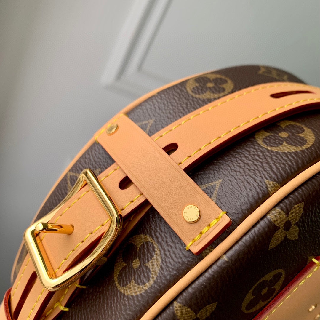 LOUIS BOITE CHAPEAU SOUPLE MM MARRON MONOGRAMME
