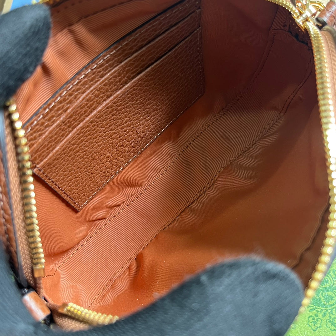 SAC GG MARMONT MINI 18 EN CUIR DE VEAU MARRON CANNELLE