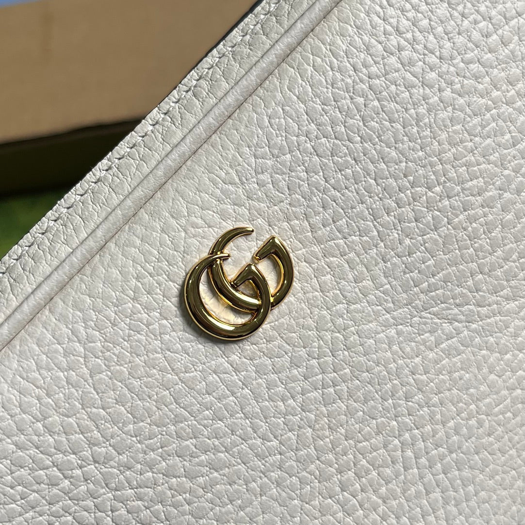 SAC GG MARMONT MINI 18 EN CUIR DE VEAU BLANC