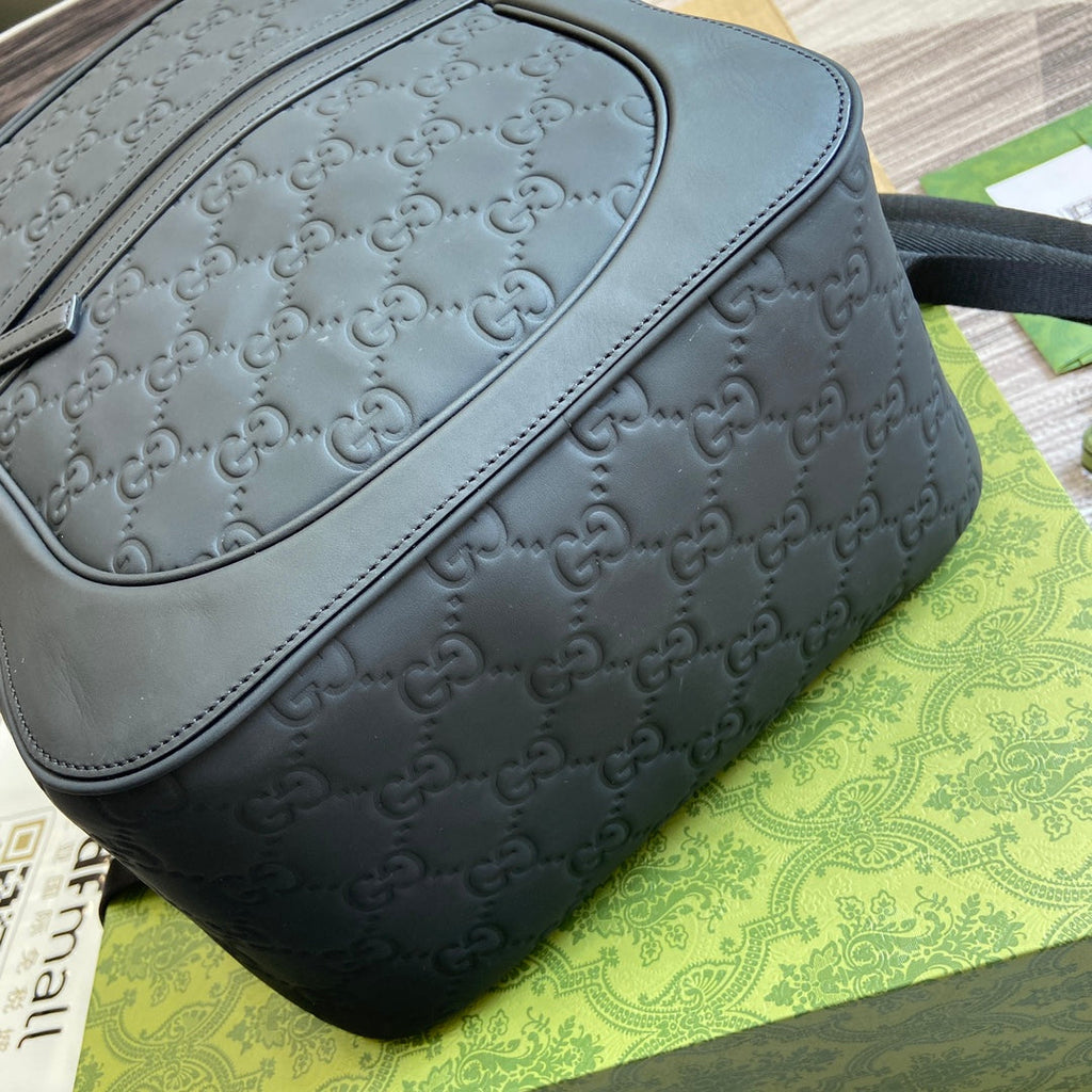 SAC À DOS GG 34 EN CUIR DE VEAU NOIR