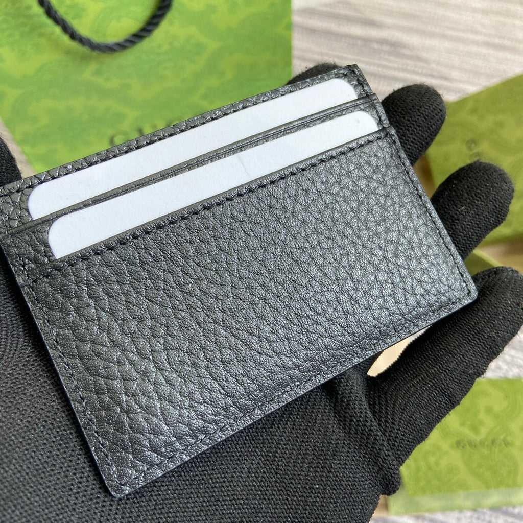 ブラックカーフスキン製カードホルダー10枚