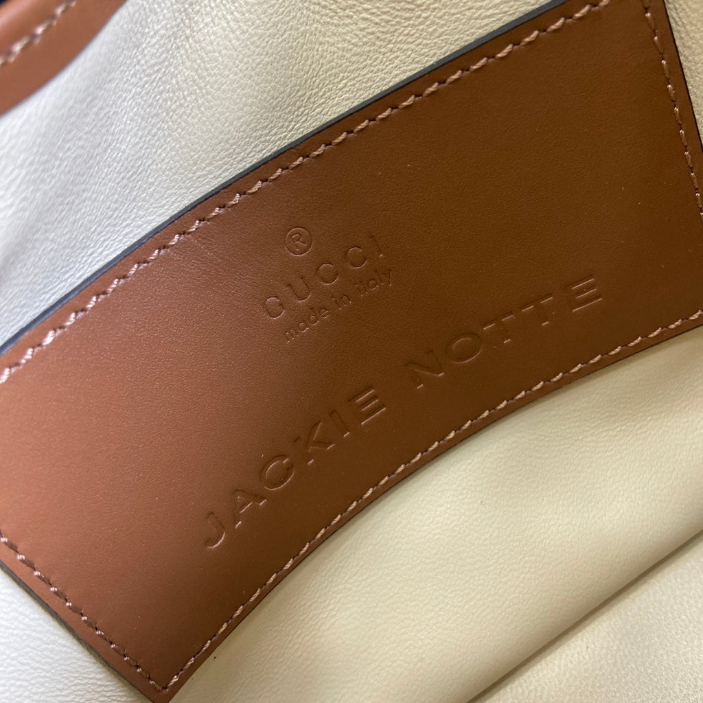 ジャッキー・ノッテ ミニバッグ 19インチ タウニーブラウン カーフスキン ゴールド金具