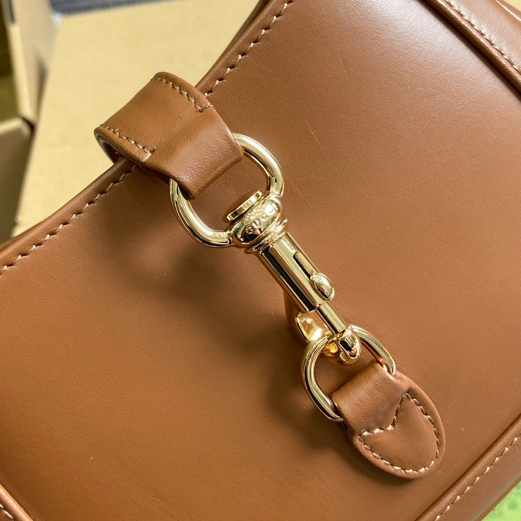 ジャッキー・ノッテ ミニバッグ 19インチ タウニーブラウン カーフスキン ゴールド金具