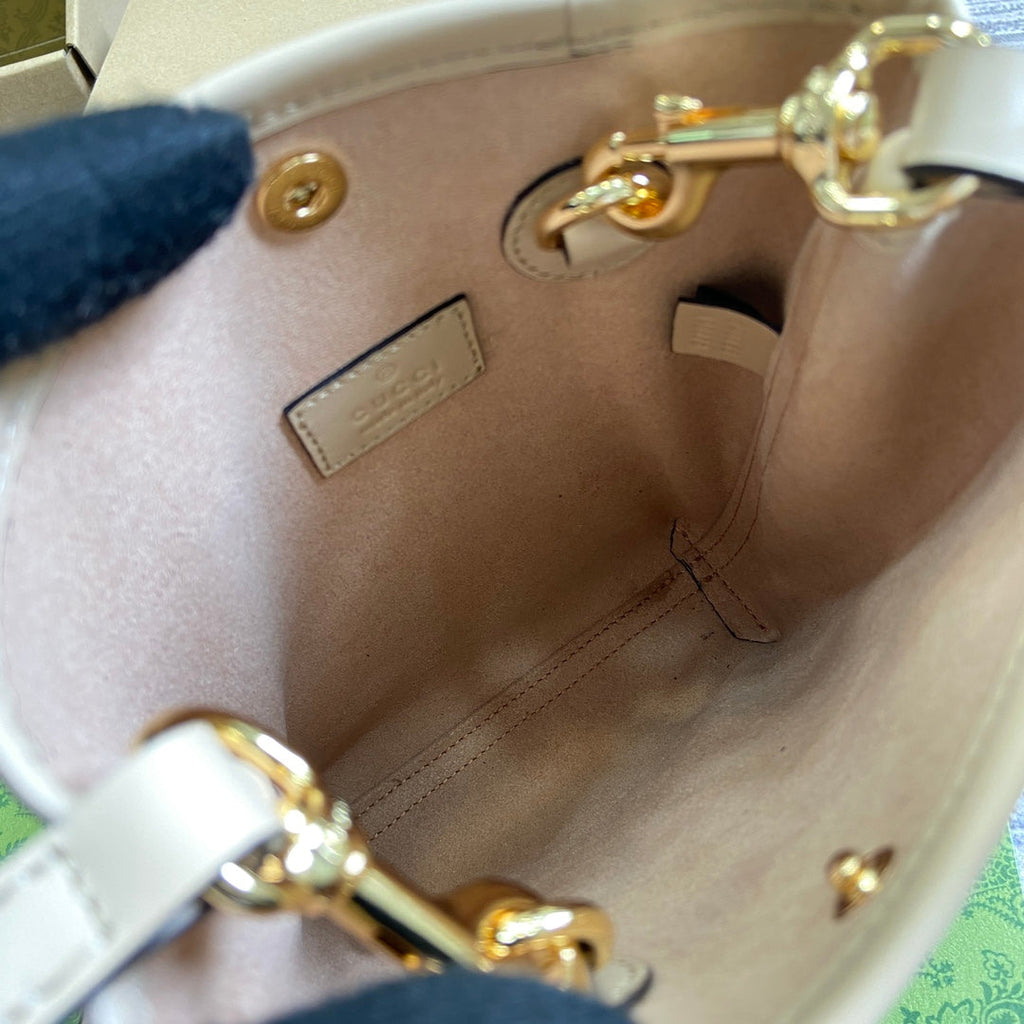 SAC SUPER MINI GG 20 AVEC BANDOULIÈRE EN CUIR DE VEAU BEIGE