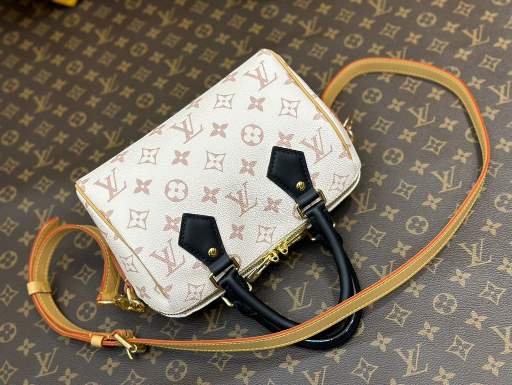 SPEEDY BANDOULIERE 20 MONOGRAM DUNE COATED CANVAS
