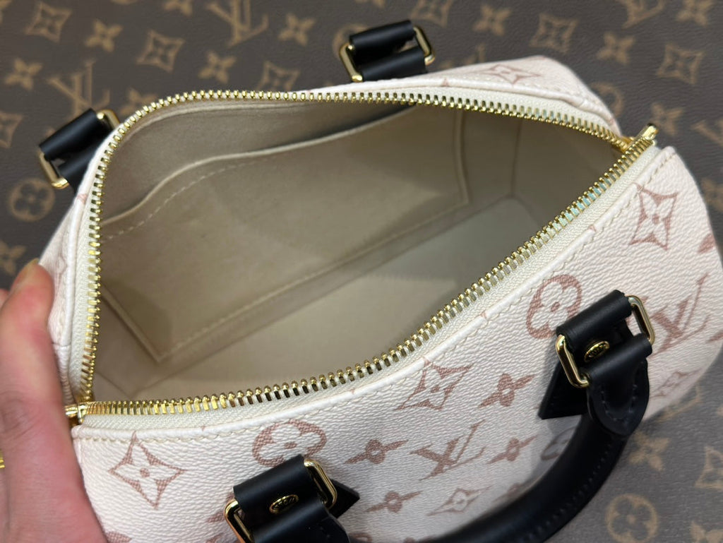 SPEEDY BANDOULIERE 20 MONOGRAM DUNE COATED CANVAS