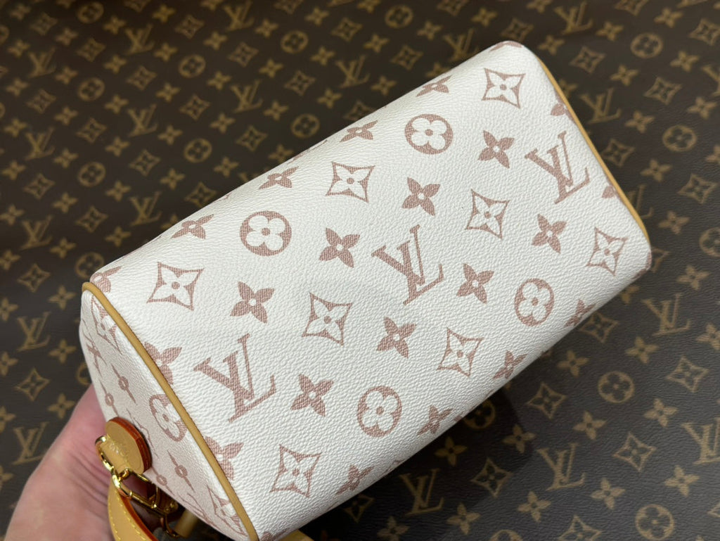 SPEEDY BANDOULIERE 20 MONOGRAM DUNE COATED CANVAS