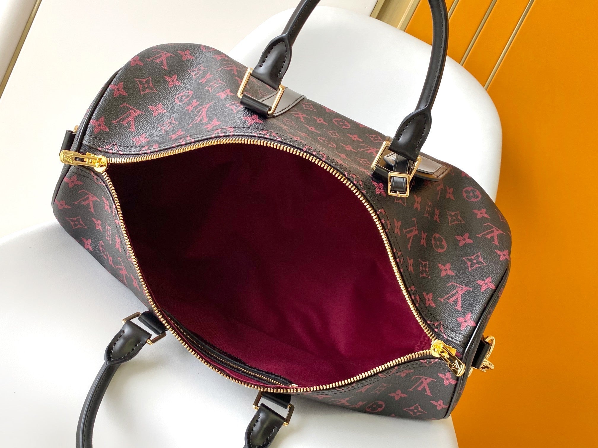 KEEPALL BANDOULIÈRE 45 EN TOILE TOMETTE MONOGRAMME NOIRE