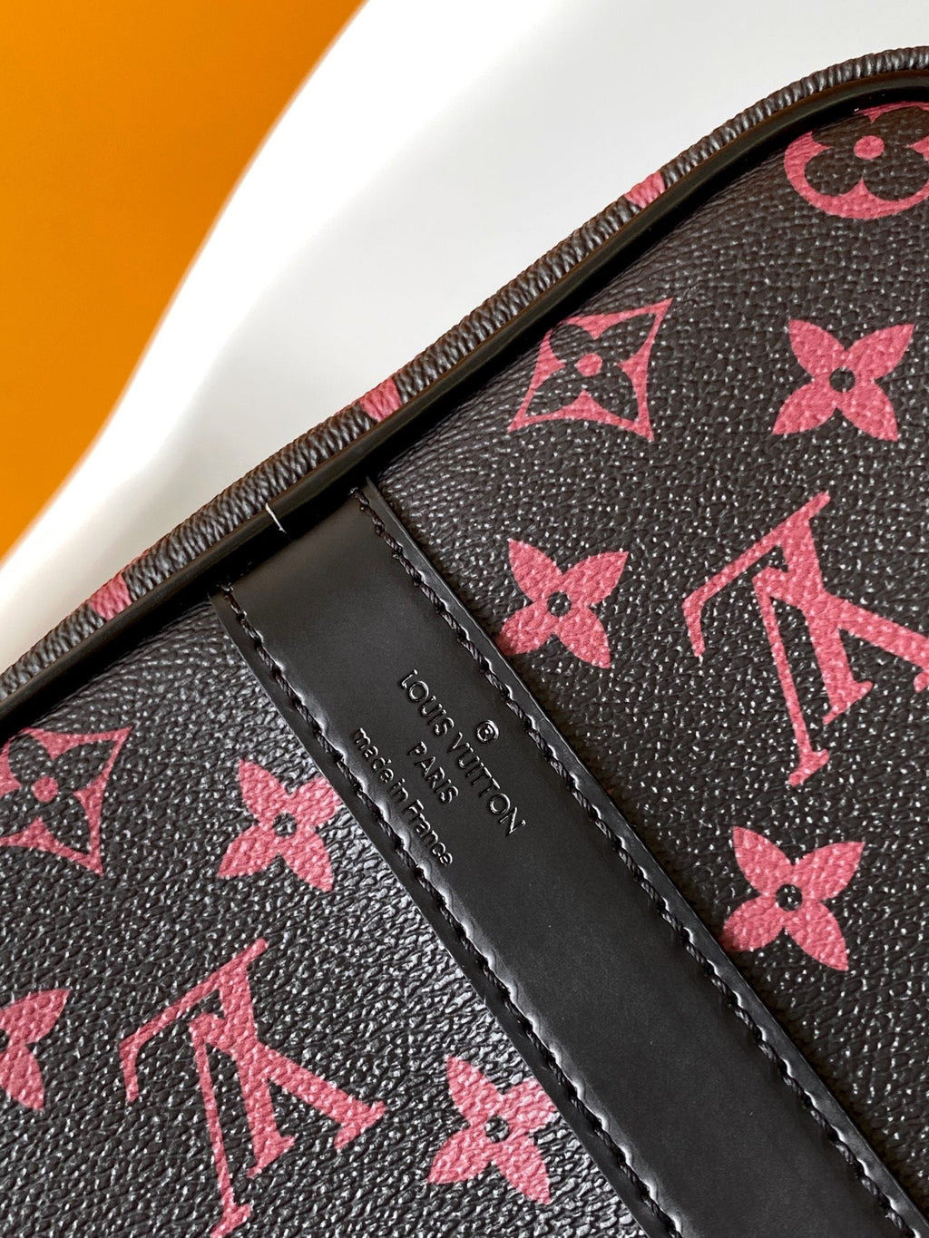 KEEPALL BANDOULIÈRE 45 EN TOILE TOMETTE MONOGRAMME NOIRE