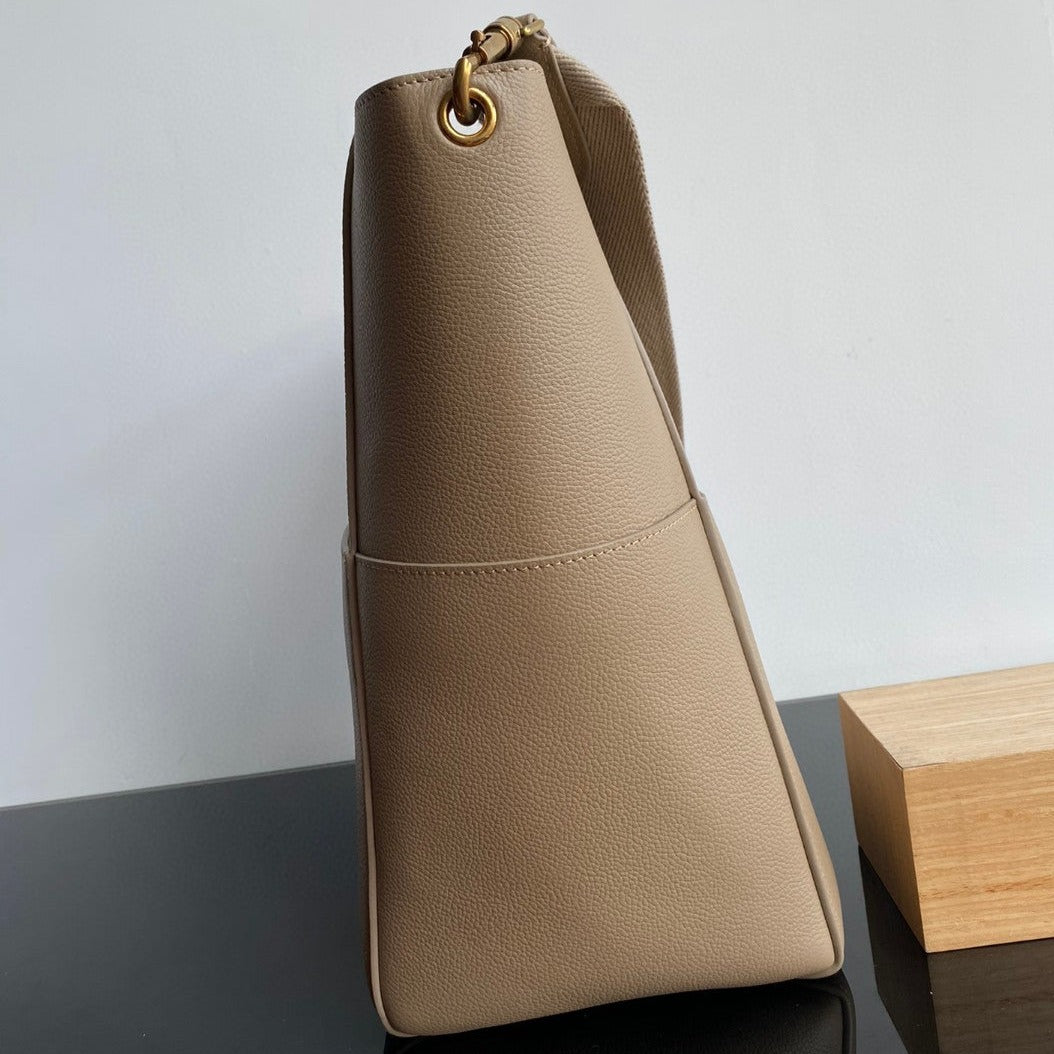 SAC SANGLE SEAU SEAU 33 CUIR DE VEAU BEIGE