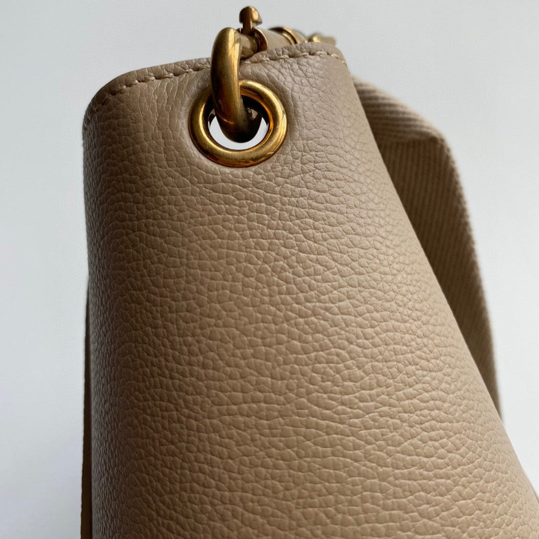 SAC SANGLE SEAU SEAU 33 CUIR DE VEAU BEIGE