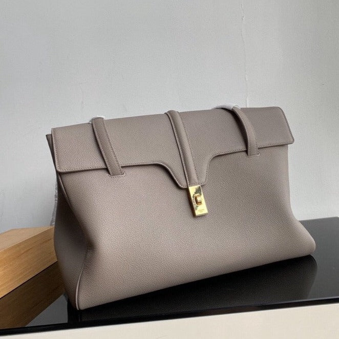 SAC SOUPLE 38 CUIR DE VEAU PEBBLE