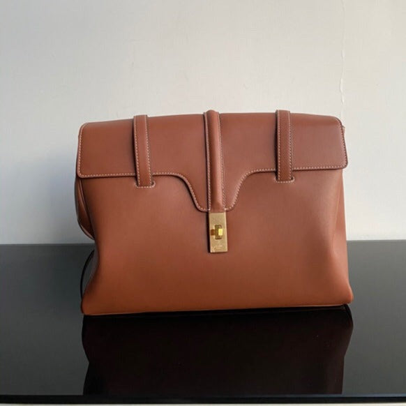 SAC SOUPLE 32 CUIR DE VEAU LISSE TAN