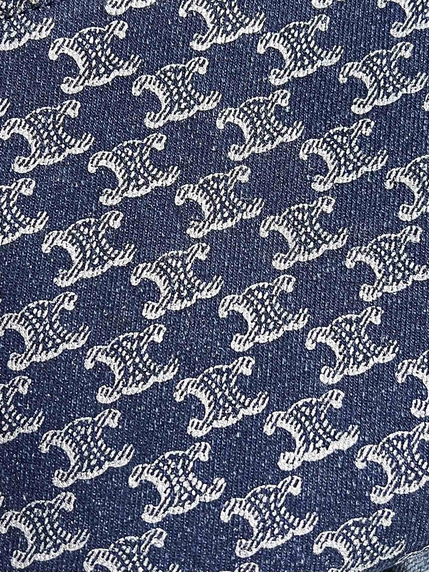 PETIT CABAS THAÏS 25,5 MONOGRAMME BLEU DENIM TRIOMPHE CUIR DE VEAU