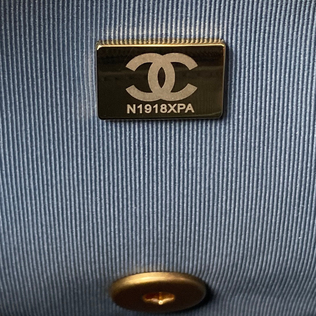 CC 23K 13,5CM ACIER BLEU CUIR DE VEAU QUINCAILLERIE OR 