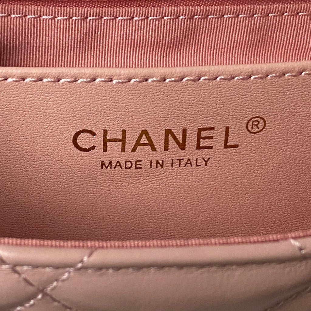 CC 23K 13,5CM ROSE PINK CALFSKIN GOLD HARDWARE