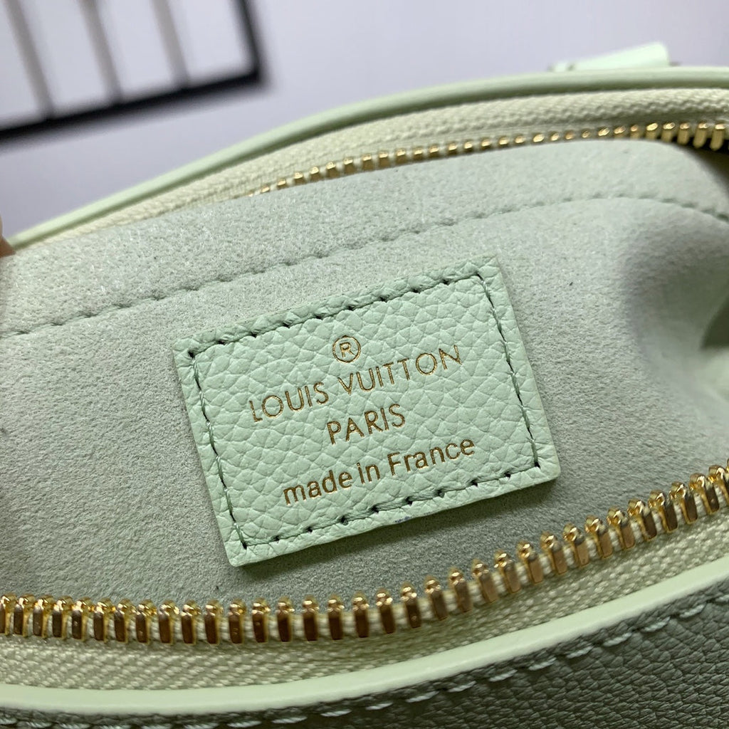 SPEEDY 18 EN CUIR DE VEAU VERT PASTEL ACIER DORÉ