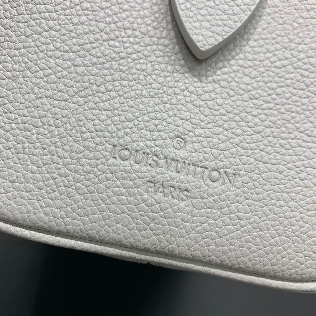 LV SPEEDY BANDOULIERE 20 BRUME GRIS MONOGRAMME EMPREINTE CUIR 205495