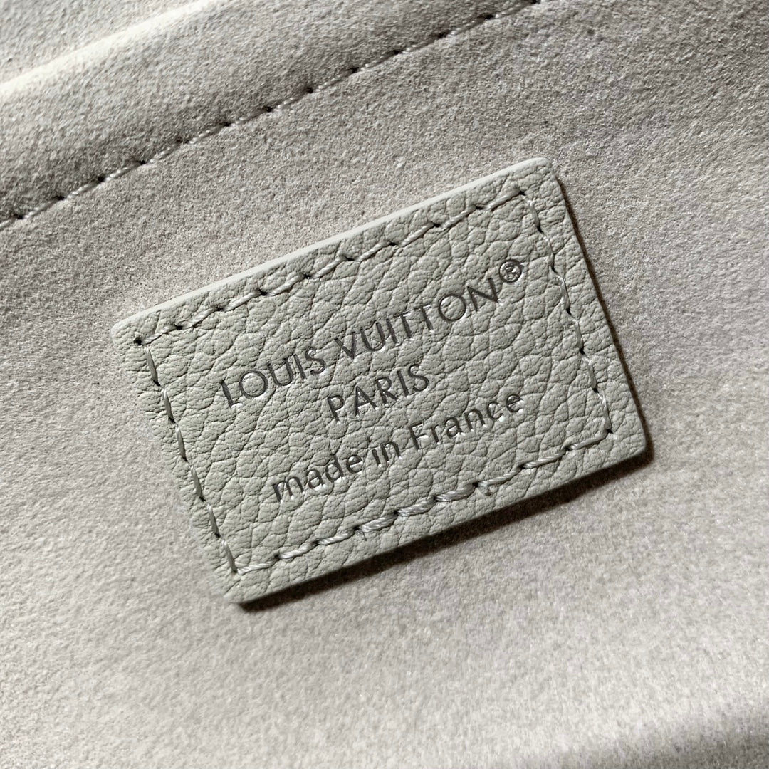 LV SPEEDY BANDOULIERE 20 BRUME GRIS MONOGRAMME EMPREINTE CUIR 205495